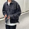 Men's Korean Style Denim Jacket – Spring/Autumn Trendy, Loose, Casual Couple's Short Workwear Outerwear