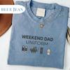Comfort Colors® Weekend Dad Uniform T-Shirt and kids tshirt: BBQ, Remote, Coffee Graphic Tee, Father’s Day Casual Gift