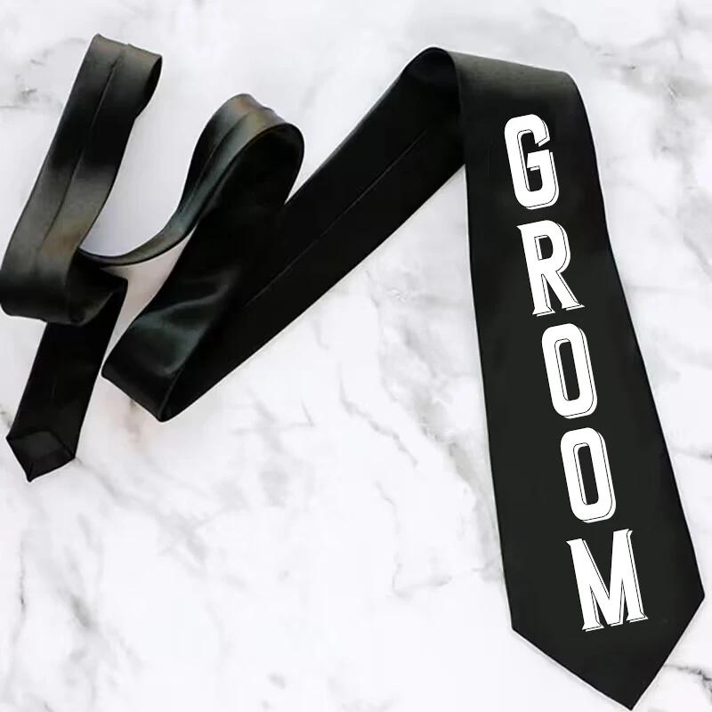 groom groomsman Tie Bachelor Party wedding bridal shower groom to be decoration Accessories present Proposal gift Photo props