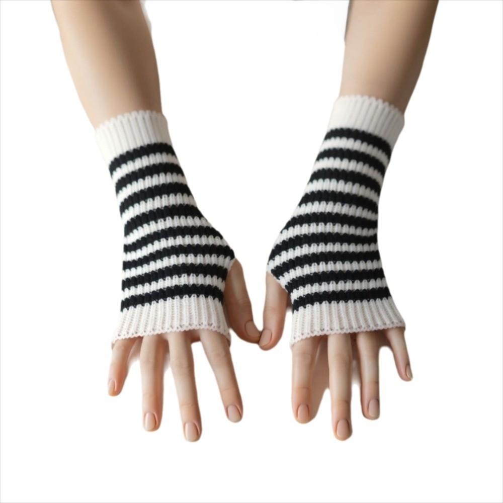 Crochet Warmer Knitted Arm Gloves Soft Knitted Long Mittens Fashionable Arm Warmers  Casual Wear