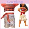 Fantasia Encantadora de Princesa Moana Roupa Conjunto Sutiã Saia Para Menininhas Cosplay Aventura