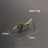 Mantis Kupferornamente Teehaustier Insekt Massiv Antikbronze Kunst Miniatur Heimdekoration Handwerk Figuren Schreibtischzubehör