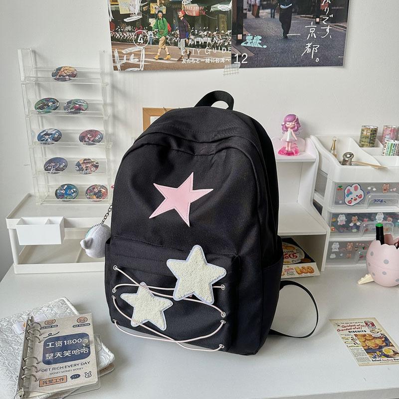 Koreansk Søt Alt-Match Stjerne Ryggsekker Japansk Dame Streetwear Y2k Estetisk Skolesekker Kawaii Ryggsekk Studenter