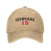 Flag of Denmark Sun Baseball Cap Casual Women Unisex Washed Trucker Hat High Quality Custom Running Hippie Baseball Caps Gift Idea