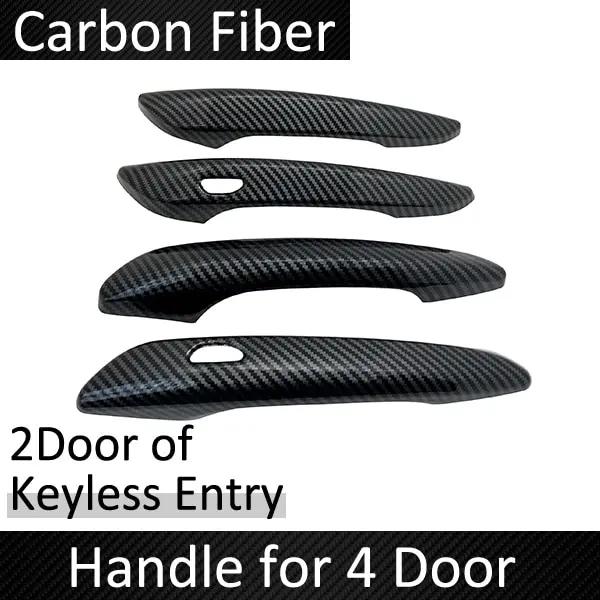 Auto Door Handle Cover Carbon Fiber Chrome For Mazda CX60 Accessories CX 60 2022 2023 2024 2025 Anti-scratch Trim Set Stickers