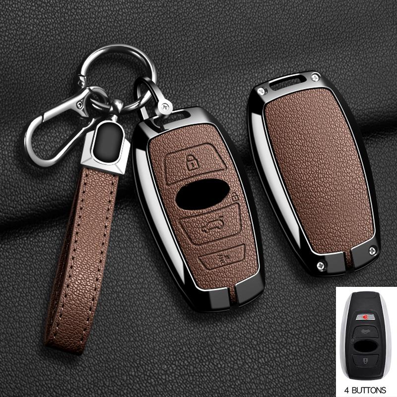 Zinc Alloy Car Key Case Cover Keychain For Subaru BRZ XV SV Forester Legacy Outback Crosstrek Impreza WRX Ascent Key Accessories