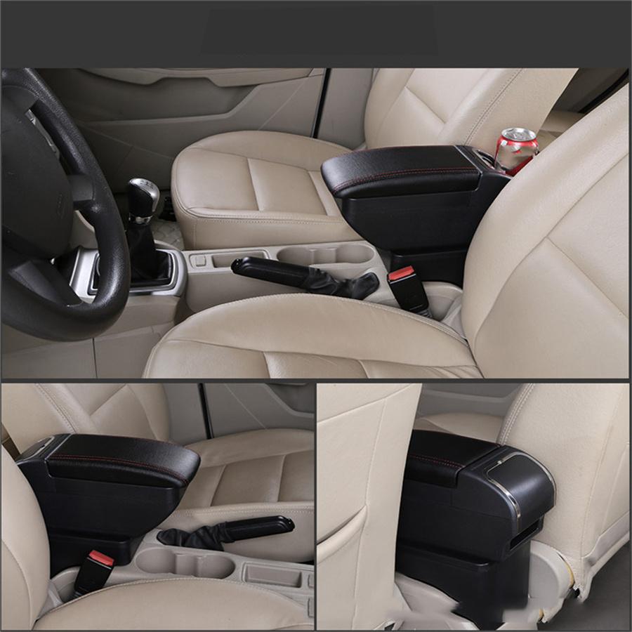 Double Layer Armrest Box For Honda For Jazz 2009-2013 Hatchback Console Storage