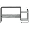 Desk with Storage Space Sonoma Grey 131.5 x 50 x 75.5 cm