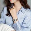 Casio Sheen Gradient Leaf Design Date Display Fashion Simple Waterproof Business Watch Quartz Movement Stainless Steel Strap SHE-4531D-7AUPR