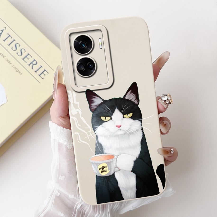 For Honor 90 Lite Case CRT-NX1 Shockproof Cover Popular Flower Soft Liquid Silicone Phone Case For Honor 90 Lite 2023 Funda 6.7"