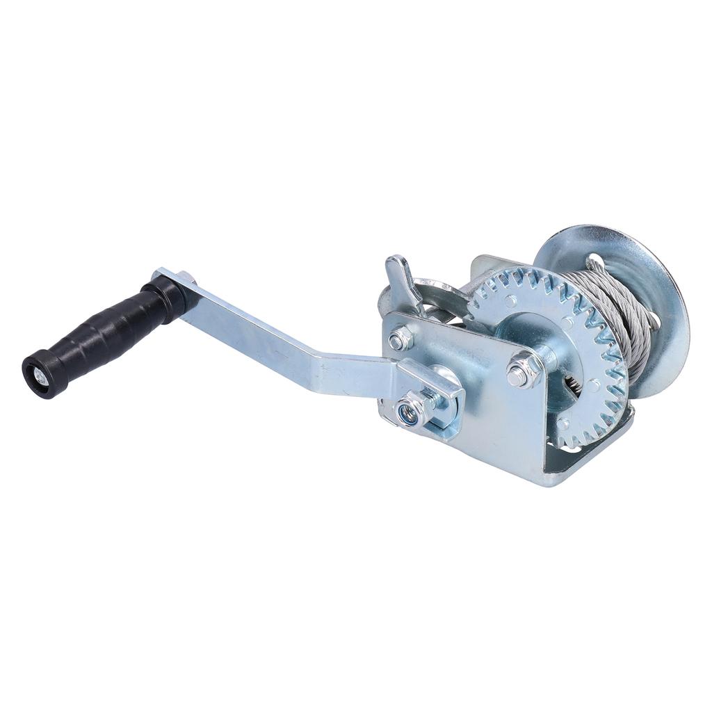 600LBS Manual Winch with 6M Steel Rope Hand Crank Cable Gear Single Speed Trailer Winch