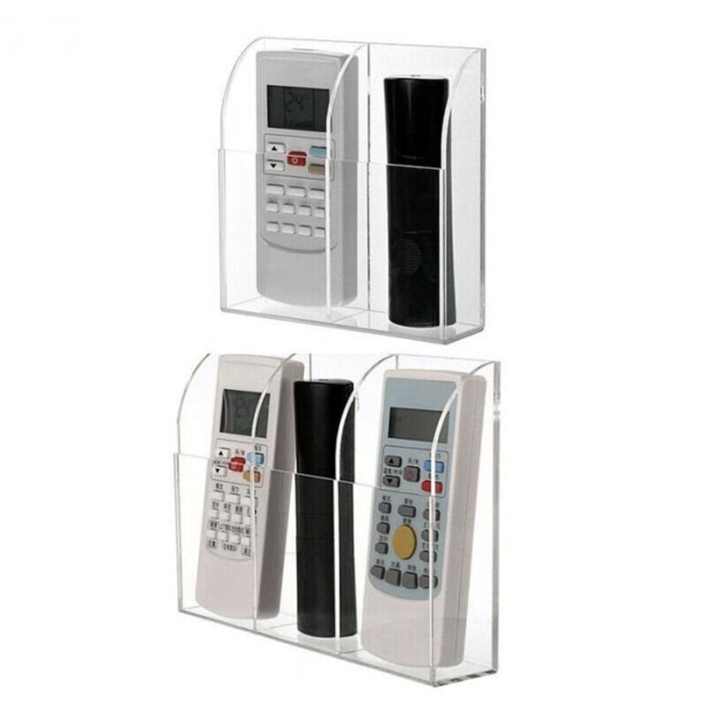 Wall Mounted Remote Control Holder Acrylic Makeup Organizer Pen Storage Box  TV Remote Control