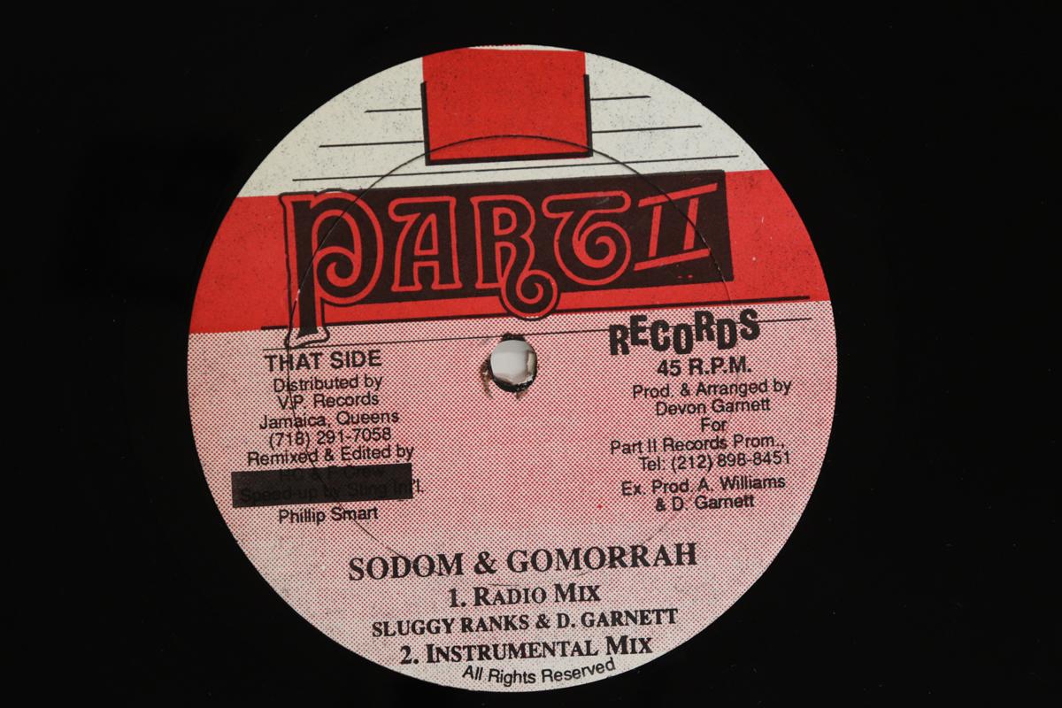 

12inch Record SLUGGY RANKS Sodom Gomorrah PP005 PART II RECORDS US Reggae Ska Dub Used