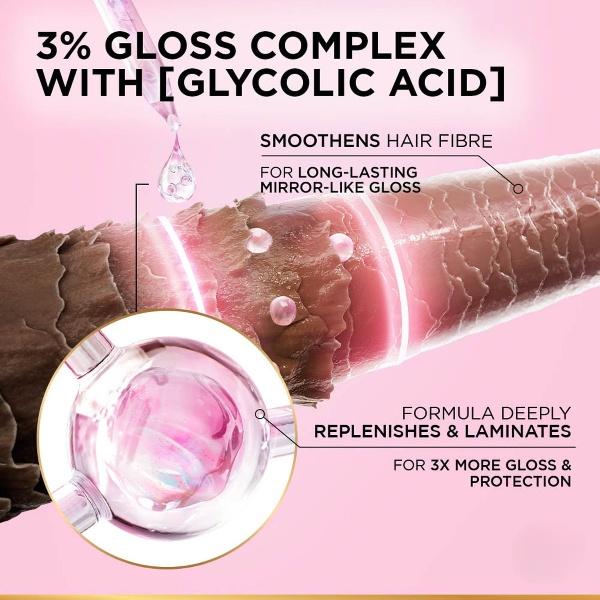 L’Oréal Paris Glycolic Gloss Shine Boosting Shampoo 340ml | powered by 3% Glycolic Acid | for dull hair