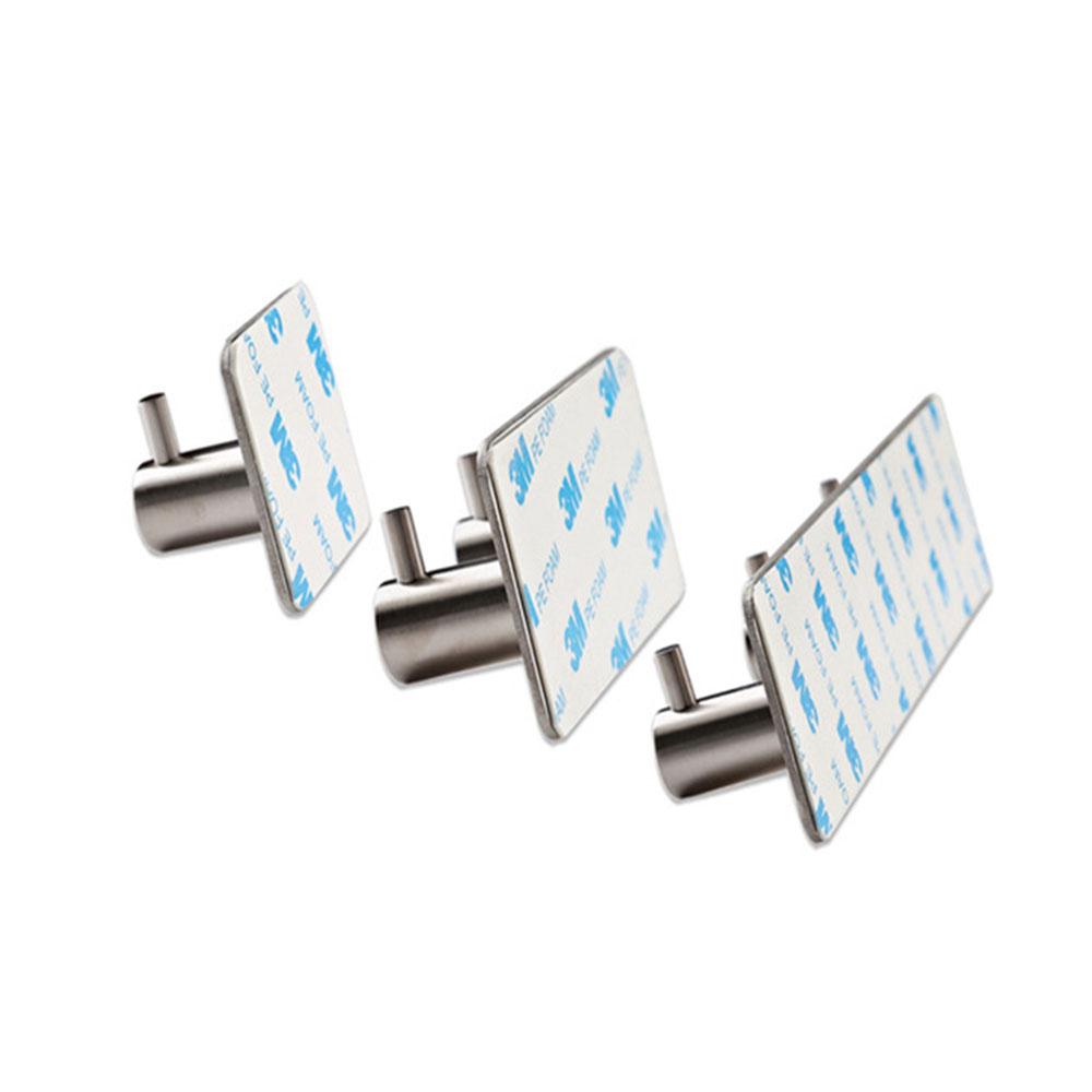 Sticker Adhesive Stainless Steel Hooks Wall Door Clothes Coat Hat Hanger Kitchen Bathroom Rustproof Towel Hooks