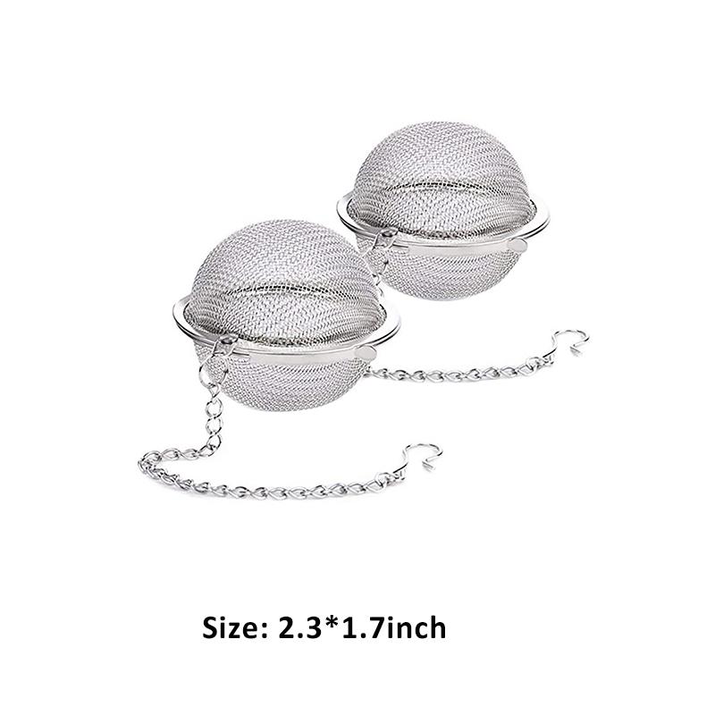 Mesh Tea Infuser Reusable Tea Strainer Teapot Stainless Steel Loose Tea Leaf Spice Filter Drinkware Kitchen Accessories