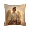 Fundas de Almohada Angélicas y de Jesús de Charlie Kirk Funda de Almohada Cuadrada Linda y Divertida para Silla de Sala de Estar