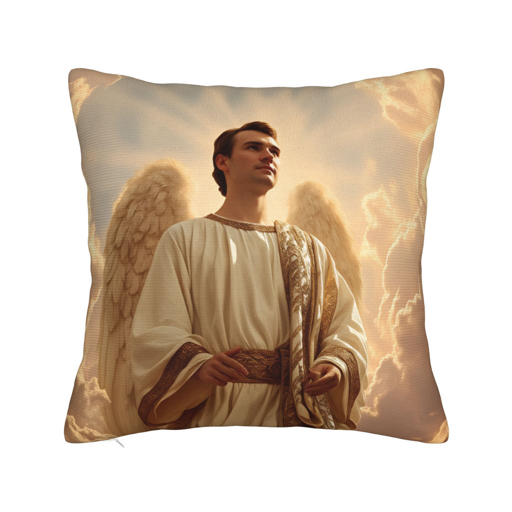 Fundas de Almohada Angélicas y de Jesús de Charlie Kirk Funda de Almohada Cuadrada Linda y Divertida para Silla de Sala de Estar
