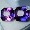 Natural Color Change Alexandrite 15 Ct Emerald Cut Pair Certified Gemstone