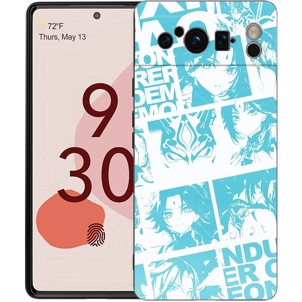 

Genshin Impact Phone Case For Google Pixel 8 7 6 Pro 6A 7A 5G Soft Silicone Shockproof TPU Black Cover TPU Fundas Pixel 6A
