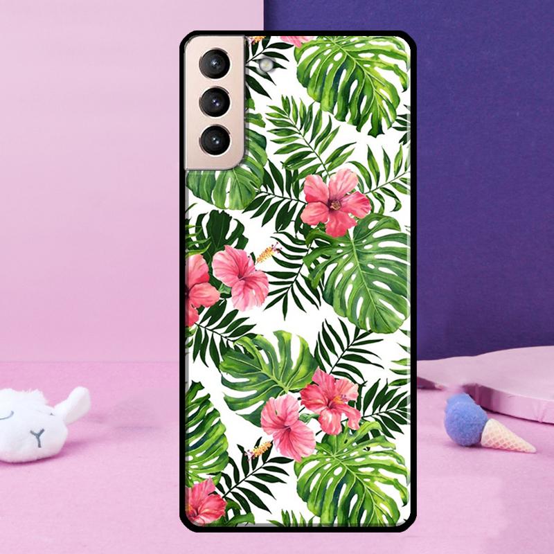 Tropical Monstera Leaves Phone Case For Samsung Galaxy S25 Ultra S24 Ultra S9 S10 S20 S21 S22 Plus S23 S24 FE Cover