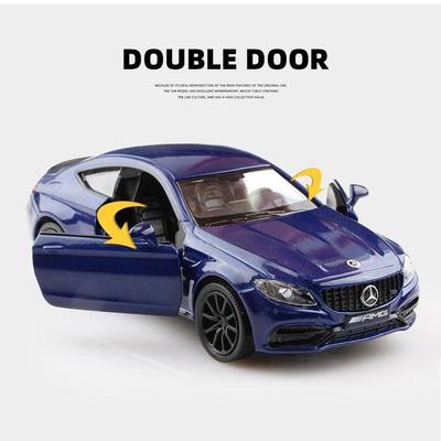 Simulação de carro de metal de 5 polegadas, veículo de brinquedo e fundido requintado, Mercedes Benz C63s AMG Coupe RMZ City 1:36 presentes modelo de liga para crianças