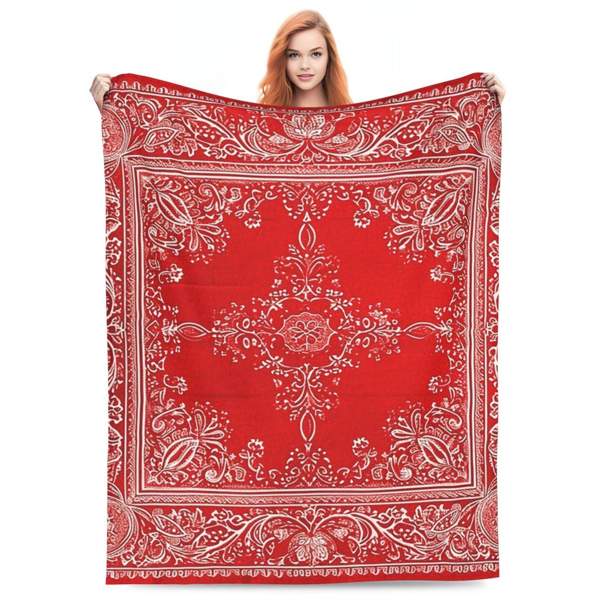 Exquisite Fashion Items Unisex Classic Paisley Bandana Blankets Flannel Sofa Throw Blanket Super Soft Throw Blankets For Bedroom Outdoor Throws Bedspread Quilt