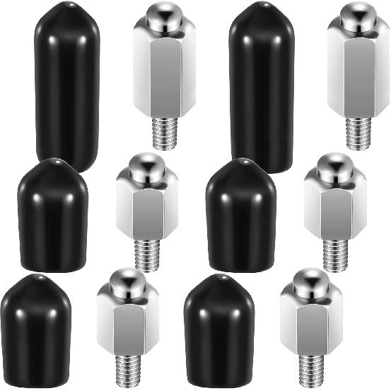 12 Pcs Extra Contact Points Replacement Part for Dog Training Collars Pet Shock Collar Replacement Prongs with Conductive Rubber Caps for Dog