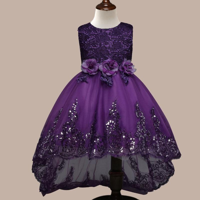 Splendido Vestito da Principessa con Fiocco per Damigella d'Onore per Bambini Perfetto per Feste e Matrimoni