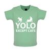 Yolo Behalve Katten - Kinderen Baby Kinderen Jongens Meisjes Unisex T-shirt / Rompertje - Grappig Liefde Dieren Gek