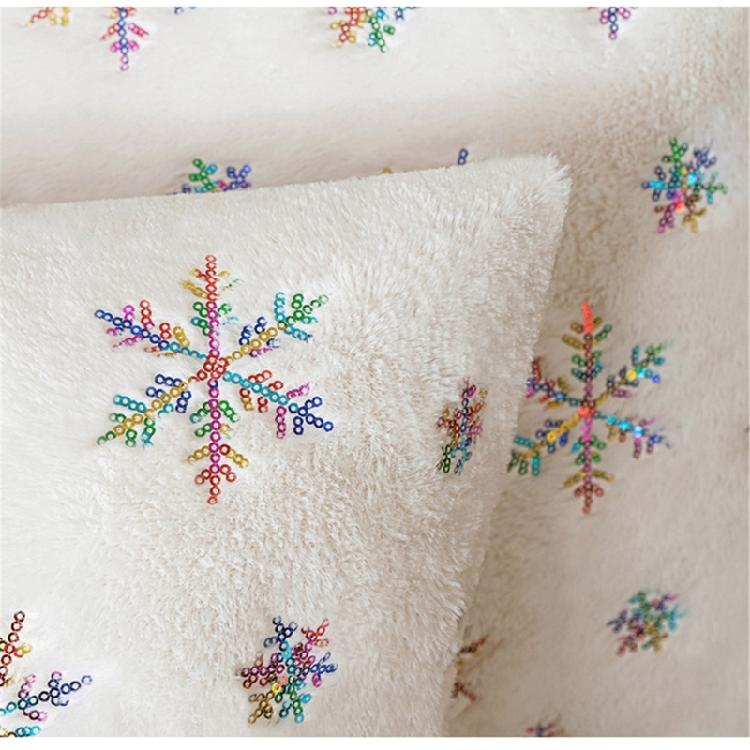 Plush Snowflake Pillowcase Christmas Decoration Cushion Cover Pillow Covers Home