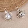 Gentle Irregular Oval Imitation Pearl, Geometric with Mini Small Temperament Earrings, Women Banquet Wedding Wear