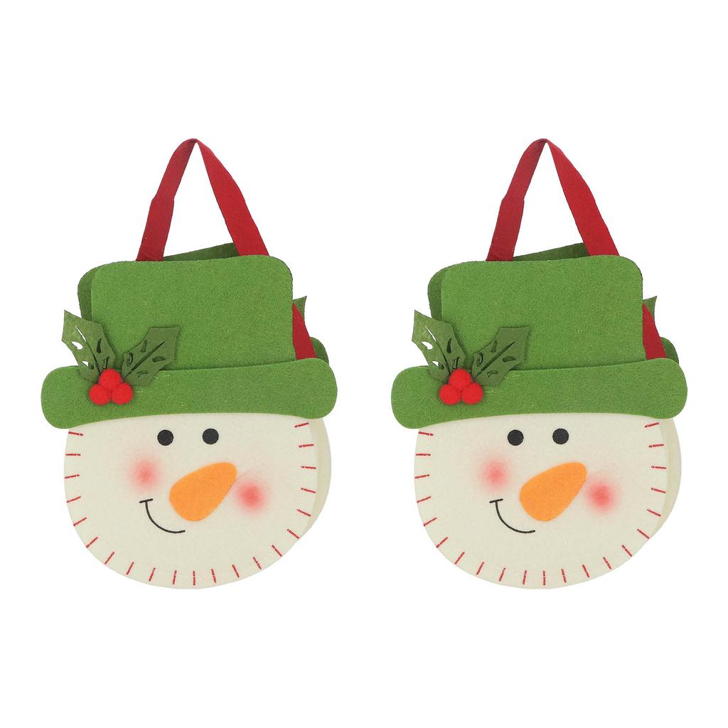 2Pcs Christmas Candy Handbag Lightweight  Gift Bag for Holiday Party Decoration