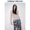 UR 2025 Fall Women's Double-Zip Drawstring Backless Hooded Vest UYV150058