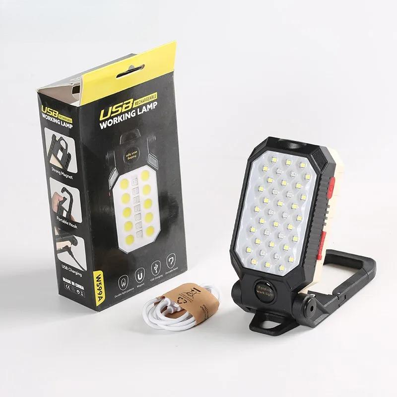 COB Portable Work Light USB Rechargeable Emergency Repair Light Mobile Light Source Flashlight
