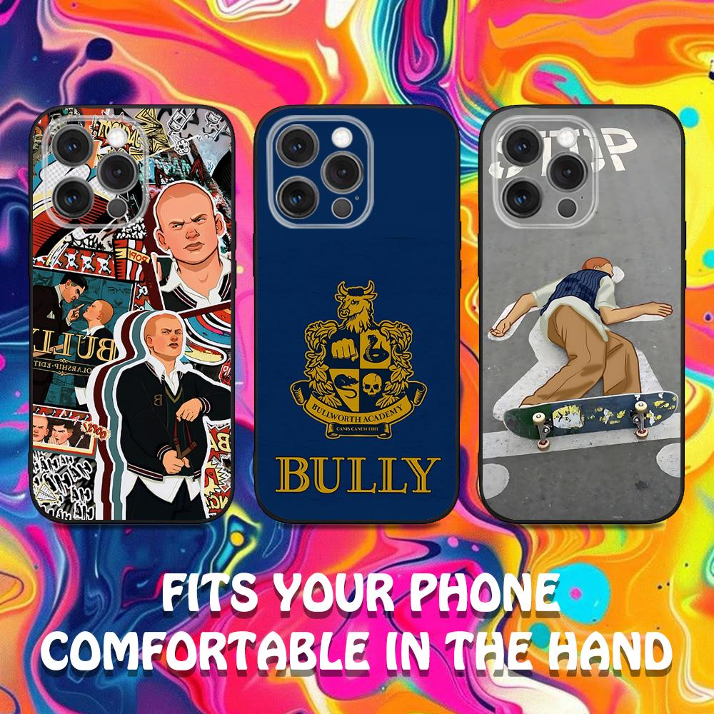 Jimmy Hopkins B-Bully Phone Case For iPhone 16,15,14,13,12,11,Pro,Max,Plus,X,XS,SE,E,Mini,Soft Silicone Black Case