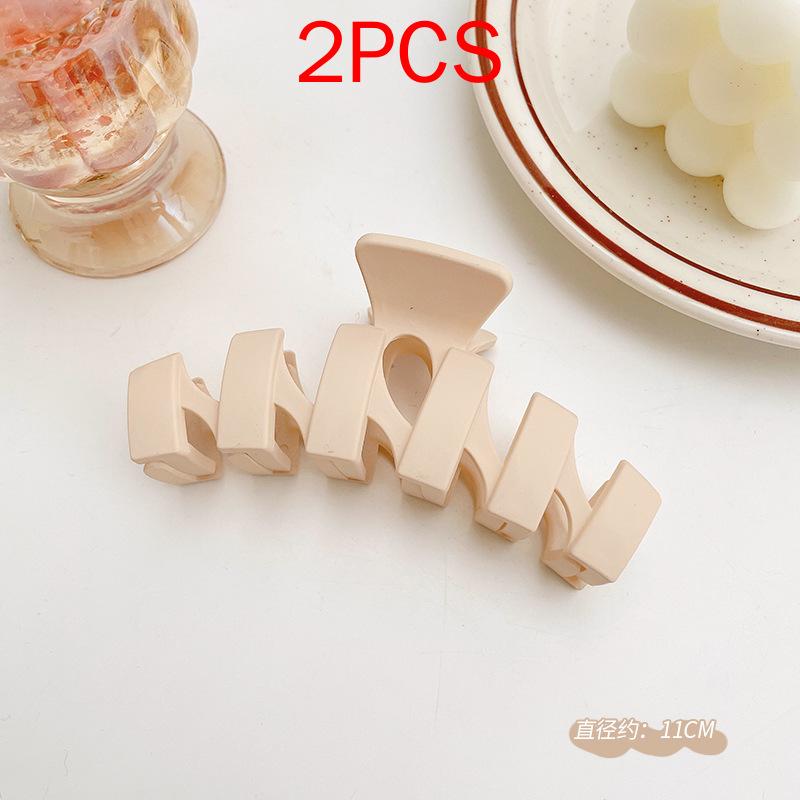 2 ΤΕΜ Premium Σετ Κεφαλών Νέο Γυναικείο Κλιπ Κλιπ Νύχι Μόδας Καφέ Μαύρο Ακρυλικό Μεγάλες Φουρκέτες Claw For Lady Clip Barrette Αξεσουάρ μαλλιών