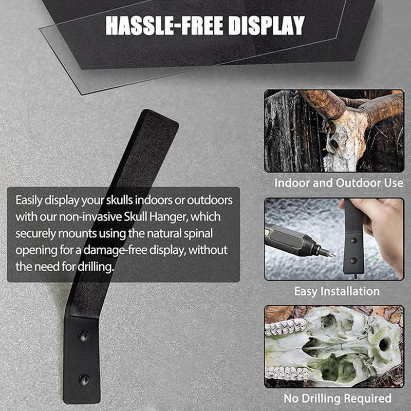 Colgador de Cráneo para Montaje Europeo Colgador de Cráneo para Montaje en Pared Para Cráneo de Cabeza de Ciervo Colgador de Cráneo Soporte de Hueso Soportes para Trofeos Para Ciervo Aoudad