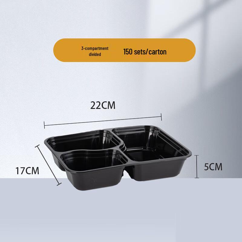 Ronghe Disposable Partitioned Meal Prep Containers with Lids