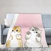Mofusand Warm Soft Blanket  Children Plush Throw Blanket Street Trend Couch Chair Flannel Bedspread Sofa Bed Cover
