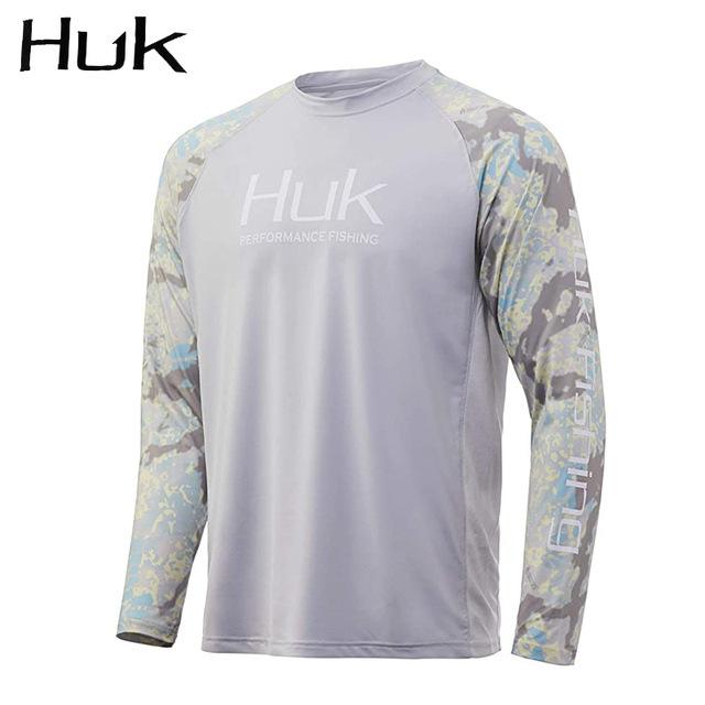 HUK Fishing Suit Men's New Summer Upf + 50 Ice Silk Light and Breathable Quick-drying Fishing Long-sleeved Luya Fishing Suit