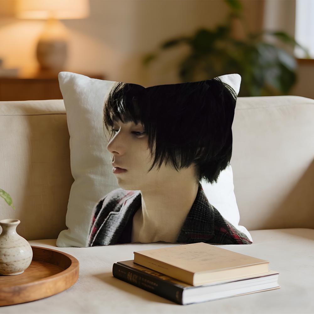Hot Actor NNijiro MMurakami Cushion Cover Short Plush Pillowcase for Bed Sofa Carwashable