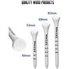 100PCS Bamboo Golf Tees Reduce Friction Side Spin Eco Friendly Durable Pack
