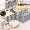Houndstooth Foldable Pants Storage Box with Steel Frame