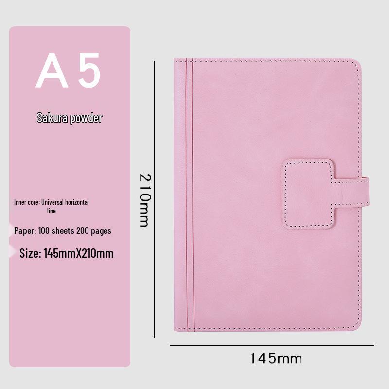 A5 Colorful Snap Button Notebook - Student & Office Notepad with Logo Customization