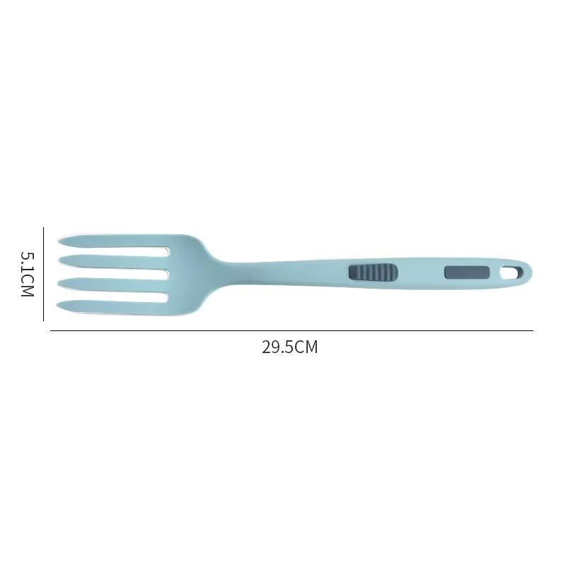Silicone Flexible Cooking Utensils Multi-function Spaghetti Server Fork Salad Forks Whisking Serving Kitchen Accessories