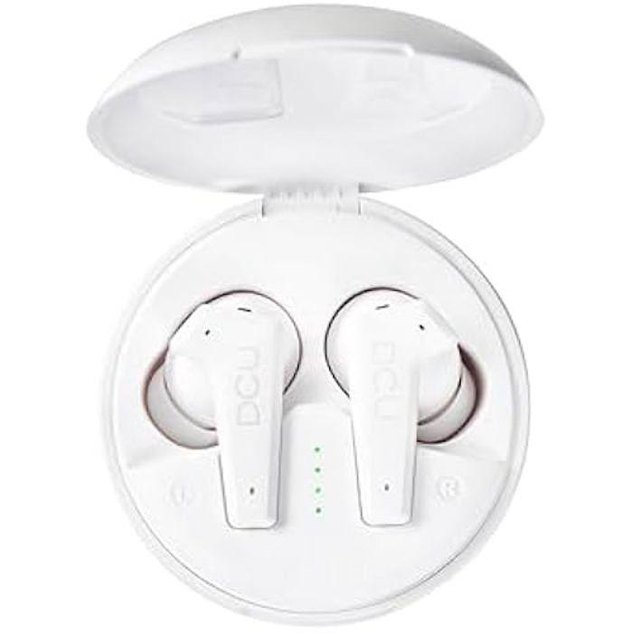 Écouteurs Bluetooth - DCU TECNOLOGIC - Feedforward - Annulation du bruit - IPX5 - 7-8 heures d'autonomie