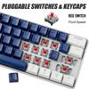 abucow Mechanical Gaming Red Full Simultaneous Key 61 Interchangeable Ergonomic Compatible and 60% Keyboard, Switches, Wired, Compact, Anti-Ghosting,