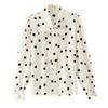 2026 Nuovo Top alla Moda ed Elegante per la Primavera, Camicia Versatile in Chiffon a Maniche Lunghe con Pois Neri