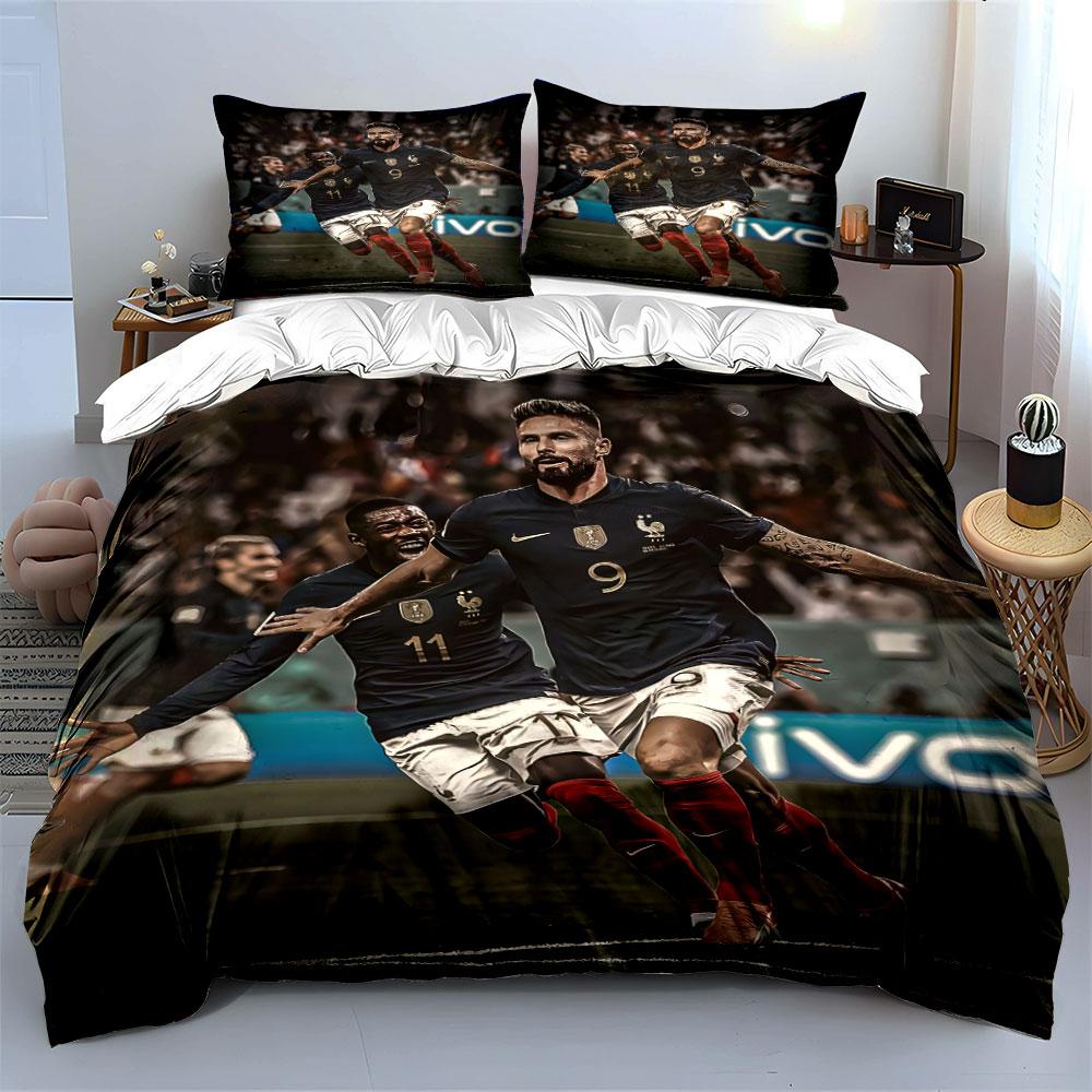 Happy players patterned bedding set, duvet cover set, duvet cover and pillowcases (1*duvet cover, 2*pillowcases, filling not included)